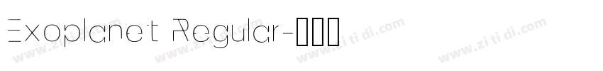 Exoplanet Regular字体转换